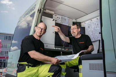 Entschlammung von Regenrückhaltebecken mit Saugtechnik